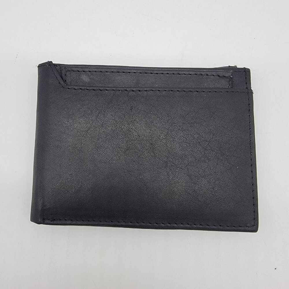 NEW Leather Wallet Credit Card & ID Holder Genuine Leather Black‎ Men's MARSHAL